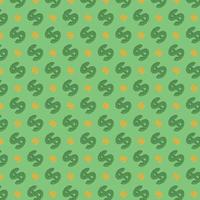 ensemble de gros isolés vert foncé et petits dollars de puzzle jaune avec chemin de détourage rendu 3d sur fond vert. motif de texture transparente. Illustration 3D. symboles inclinés photo