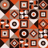 motif néo géométrique. style abstrait moderne. objets orange et marron photo
