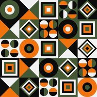 motif néo géométrique. style abstrait moderne. objets orange et verts photo