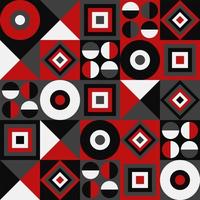 motif néo géométrique. style abstrait moderne. objets rouges, gris et blancs photo