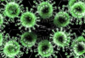3d-illustration du virus corona isolé coloré comme peinture lumineuse photo