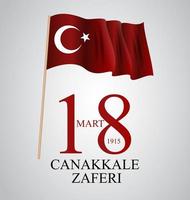 18 mart canakkale zaferi. Traduction. 18 mars, jour de la victoire de canakkale. illustration