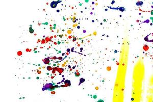 art abstrait - tache de couleur sur papier blanc photo