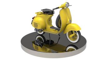 rendu 3d scooter avec podium photo