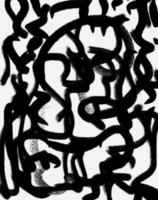 abstrait doodle ligne fond noir et blanc photo