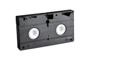 cassette vidéo vhs isolée avec chemins de détourage. photo