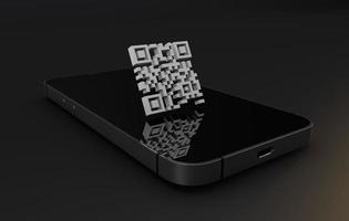 Code qr 3d avec identification numérique du smartphone photo