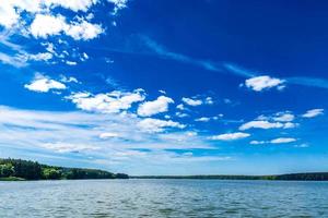 paysage panoramique d'été avec une rivière volga. vue du bateau photo