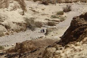 montagnes et rochers dans le désert de judée sur le territoire d'israël. photo