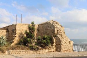 acre israël 18 janvier 2020. l'ancienne ville portuaire d'akko dans le nord-ouest d'israël sur la mer méditerranée. photo