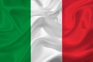 drapeau 3d de l'italie sur tissu photo