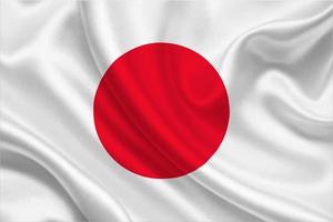drapeau 3d du japon sur tissu photo