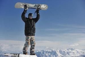 saut et ride de snowboarder freestyle photo