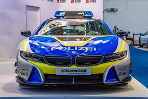 francfort, allemagne - septembre 2019 police bmw i8 hybride, stagiaire iaa photo