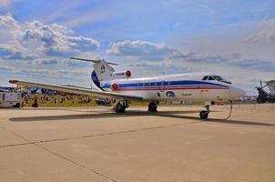 moscou, russie - août 2015 jet de passagers yak-40 présenté à la photo