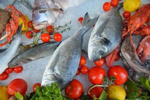 fruits de mer sur glace photo