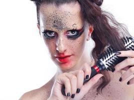 belle femme avec du maquillage de luxe photo