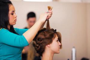 belle femme avec du maquillage de luxe photo