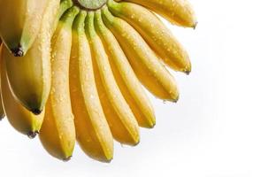 délicieuses bananes mûres. un beau régime de bananes. photo