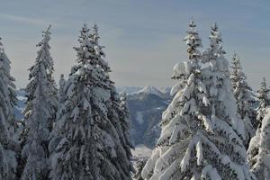 paysage de montagne d'hiver photo