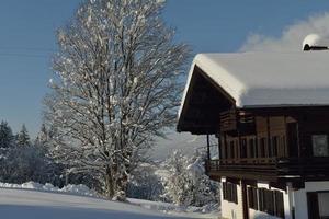 paysage de montagne d'hiver photo