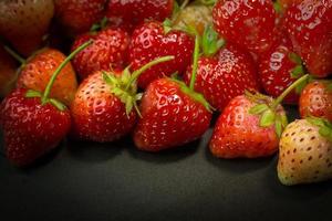 l'image de fraise fraîche en gros plan pour le fond. photo