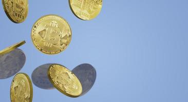 le rendu 3d bitcoin de crypto-monnaie pour le contenu d'entreprise. photo