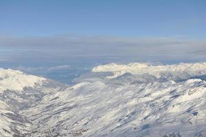 coucher de soleil neige montagne photo