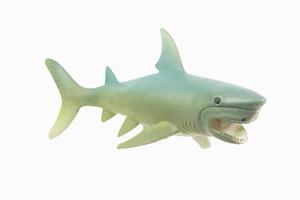 figure jouet requin blanc isolé libre de droit. photo