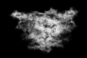 nuage texturé, noir abstrait, isolé sur fond noir photo