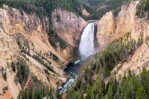 Chutes de Yellowstone inférieures dans le parc national de Yellowstone photo