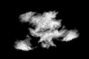 nuage texturé, noir abstrait, isolé sur fond noir photo