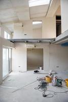 intérieur du chantier avec échafaudage photo