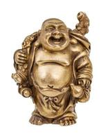 figurine en bronze de hotei fat bouddha isolé photo