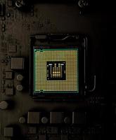 Unité CPU sur carte mère noire photo