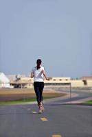 femme, jogging, matin photo