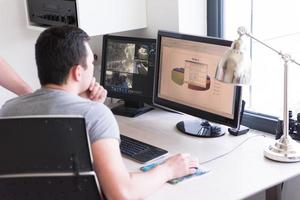 homme dans un bureau photo