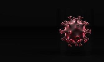 coronavirus covid-19 le modèle de virus est un rendu 3d réaliste photo