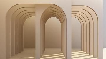 Rythme d'arc de rendu 3d dans des tons pastel photo