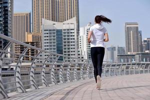 femme, jogging, matin photo