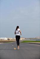 femme, jogging, matin photo