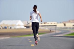 femme, jogging, matin photo