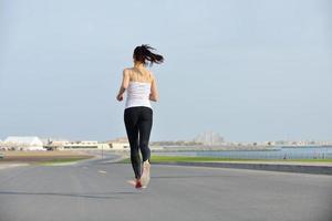 femme, jogging, matin photo