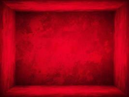 mur dégradé rouge. salle de studio vide. fond de studio uni photo