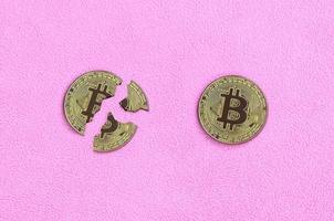 chute et effondrement du taux de change de la crypto-monnaie bitcoin photo