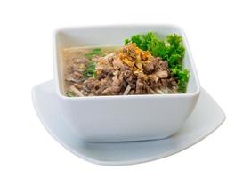 soupe thaï à la viande hachée photo