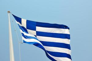 Vue du drapeau de la Grèce photo