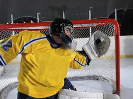 gardien de but de hockey sur glace photo