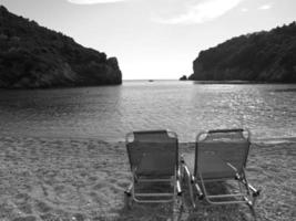 à la plage de corfou photo