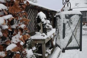 l'heure d'hiver dans un jardin allemand photo